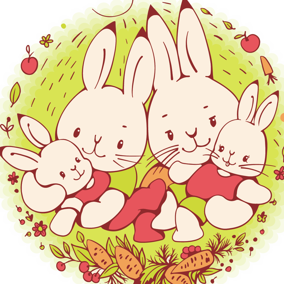 HAPPY BUNNY KIDZ CUTZ logo